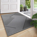 Front Door Mat 31''x47'', Non Slip Absorbent Dirt Resist Washable Low-Profile by QiCaiJia