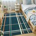 Terrug Plaid Area Rug for Bedroom, Soft Low Pile Stain Resistance Abstract by TerrugHomeDecor