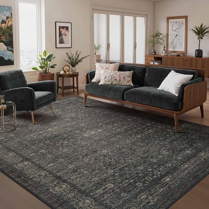Rugxara 6x9 Washable Area Rug for Living Room, Vintage Large Boho Rugs for by Rugxara