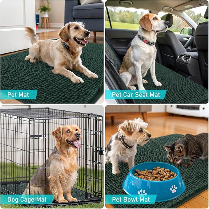OLANLY Dog Door Mat for Muddy Paws 24x16, Absorbs Moisture and Dirt, Absorbent - Image 7