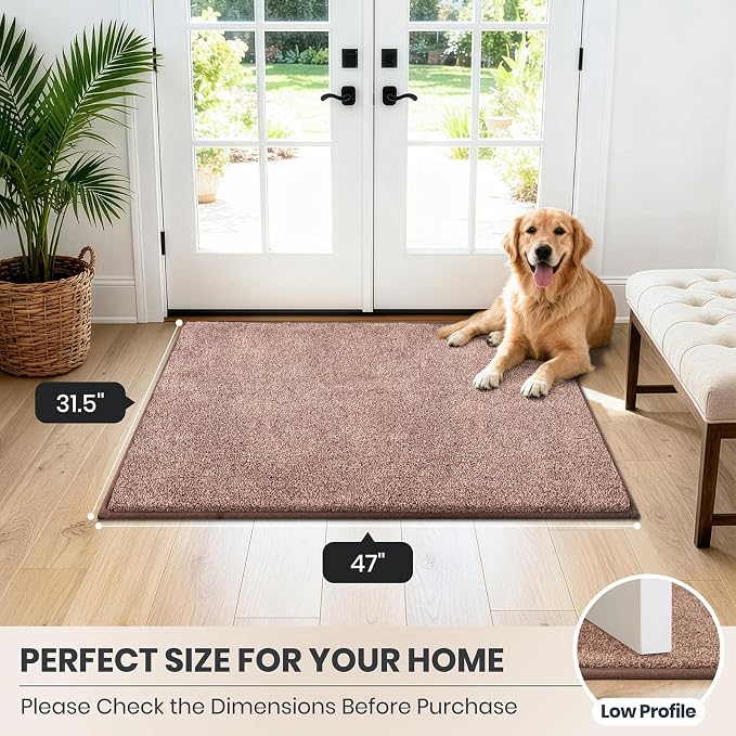 PURRUGS Dirt Trapping Door Mat 31.5" x 47", Non-Slip Machine Washable Entryway - Image 8