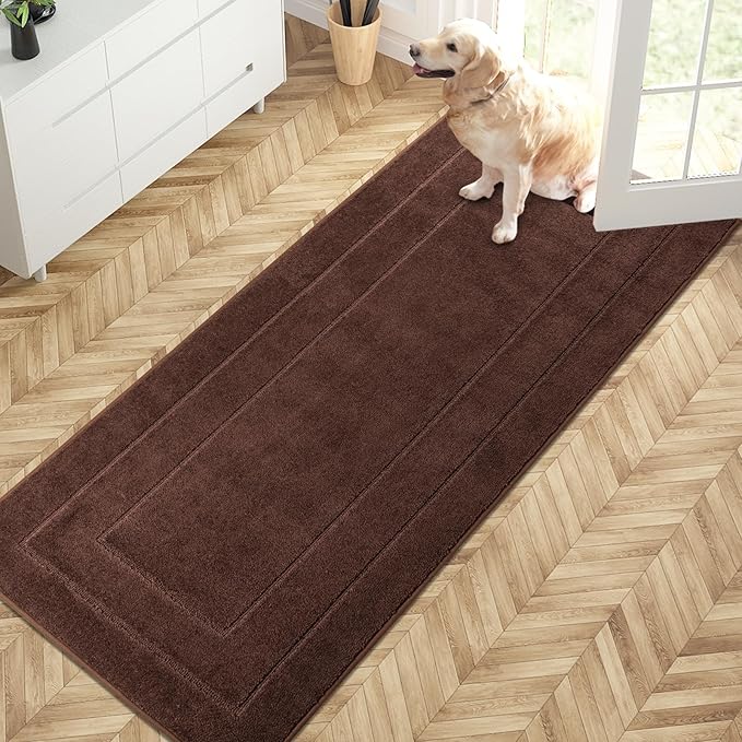 PURRUGS Dirt Trapping Door Mat 32" x 70", Non-Slip/Skid Machine Washable by PURRUGS