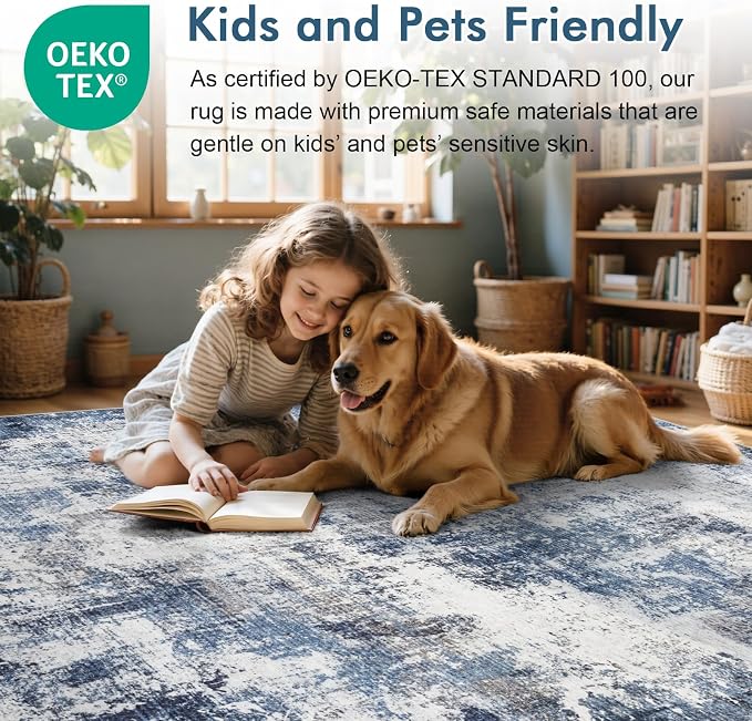 8x10 Ft Large Area Rugs for Living Room, Soft Non-Slip Washable Rugs Modern - Image 5