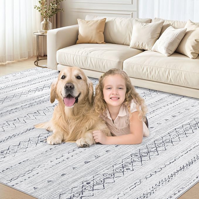 cotiled 6x9 Area Rugs Living Room Rug: Washable Boho Rugs - Image 5