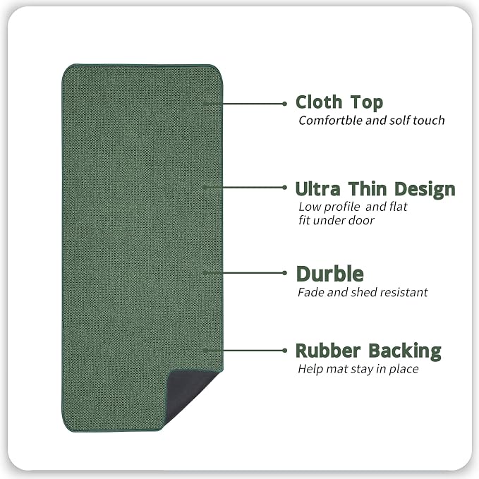Bosap Bath Mat, Ultra Thin Bathroom Runner Rugs, Large Bath Mats - Image 2