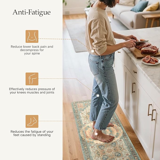 GENIMO Kitchen Mats for Floor, Washable Anti Fatigue Mat for Cushioned - Image 3