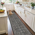 Dark Grey Washable 8ft Long Runners by WelcometoBabovid