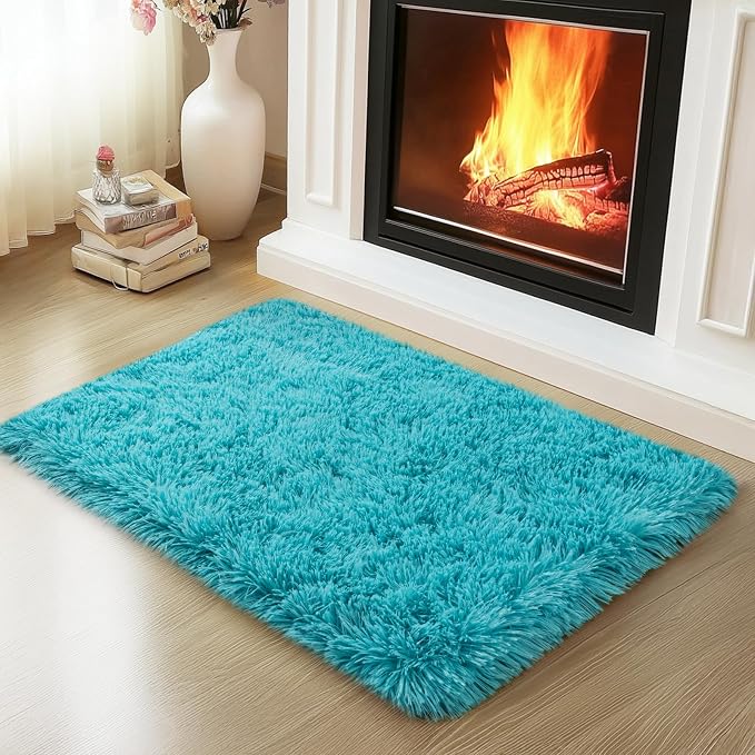 Mugorn 2x3 Rugs for Bedroom, Fluffy Area Rugs for Living Room, Soft Shag Kids by MUGORN