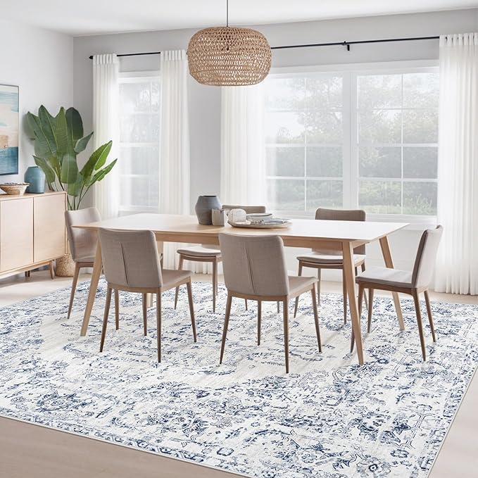 6x9 Area Rugs for Living Room: Washable Rug Vintage Large Rugs Soft Non Slip - Image 4