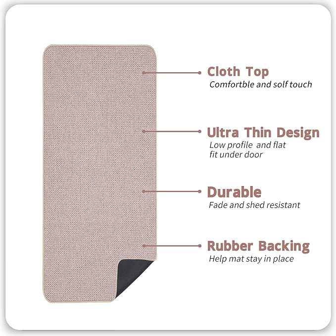 Bath Mat, Ultra Thin Bathroom Runner Rugs, Large Bath Mats - Image 2