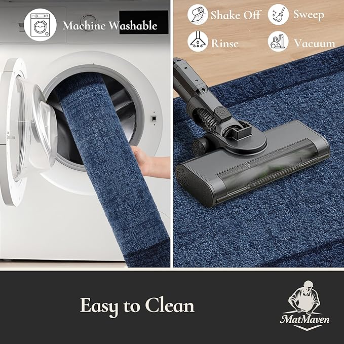 Dirt Trapper Door Mat 32"x 48", Non Slip Washable Doormat, Stain Removal and - Image 6