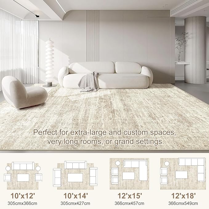 UERMEI 10x12 Area Rug Living Room Rugs - Image 3