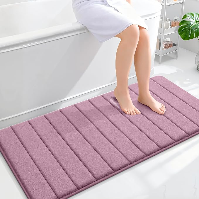 OLANLY Memory Foam Long Bathroom Rugs Runner 47x24, Super Soft Absorbent Bath by OLANLY