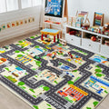Car Rug Play Mat for Kids Toy Cars, City Road Traffic Playmat for Kid Bedroom by PlumlikHomeDecor