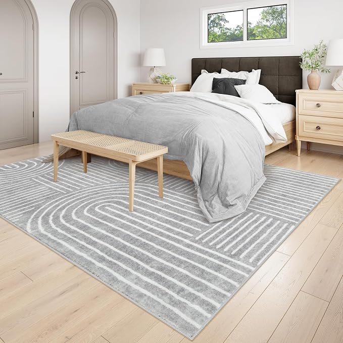 Lahome Abstract 8x10 Area Rugs for Living Room, Non Slip Bedroom Rug 8x10 Under - Image 5