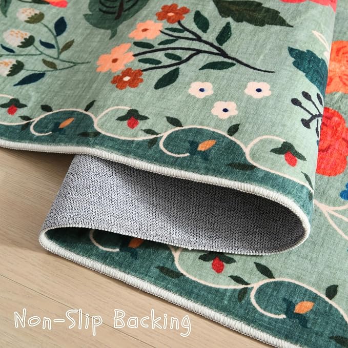 Rugcomf Runner Rug for Hallways Kitchen Rug Non Slip 2'6''x8' Washable Runner - Image 3