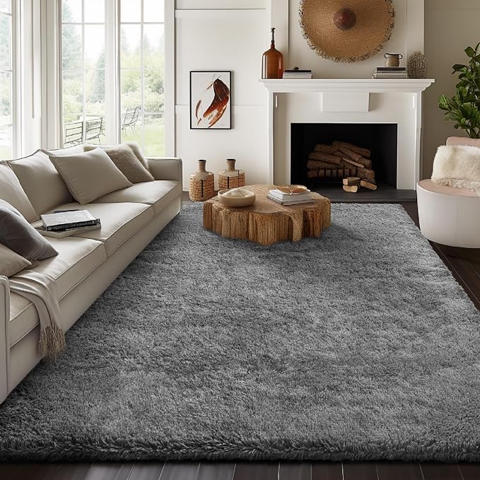 Ophanie 7x9 Area Rugs, Upgrade Non-Slip Fluffy Soft Rugs - Image 6
