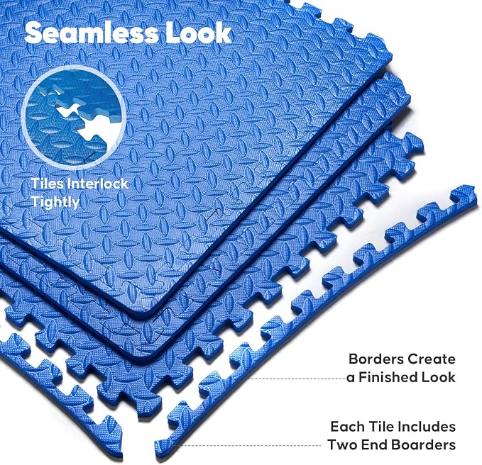 36 Pack Home Gym Mat, Puzzle Exercise Mat, EVA Interlocking Foam Floor Tiles - Image 6