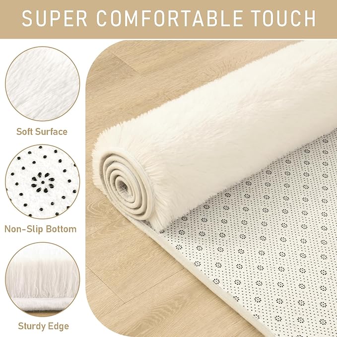 LOCHAS Ultra Soft Indoor Modern Area Rugs Fluffy Living Room Carpets - Image 7