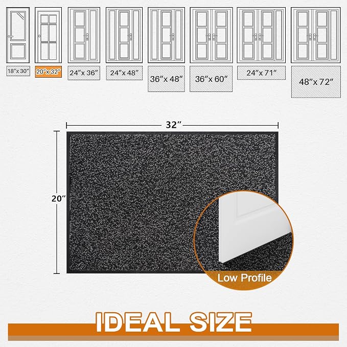 Mibao Front Door Mat Indoor Entrance, Welcome Mat - Image 2