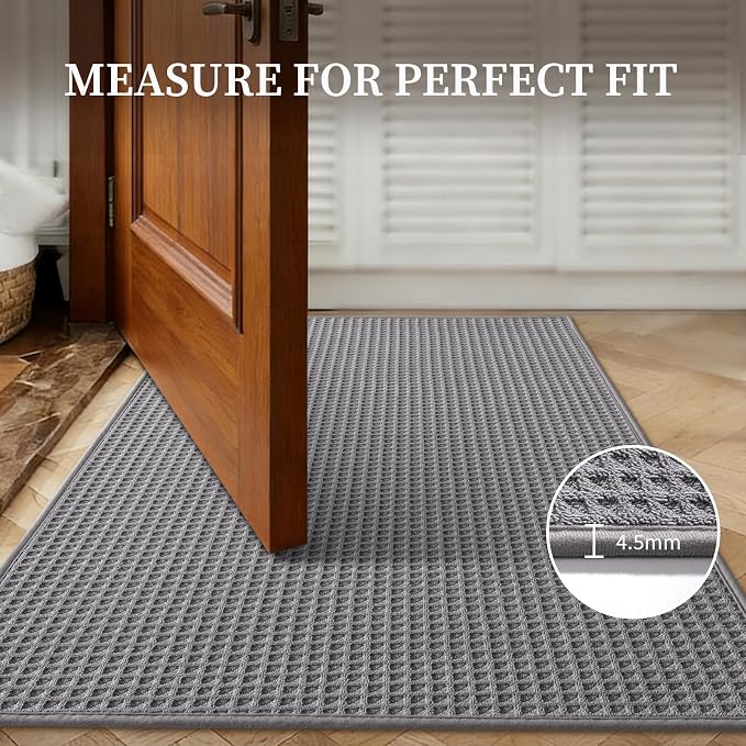 YIHOUSE Indoor Door Mat 20" x 32", Non-Slip Washable Entryway Mat, Dirt Trapper - Image 6