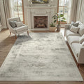 DCX 9x12 Beige Rug, Machine Washable Stain Resistant Distressed Vintage Rug by DCXWashableRug