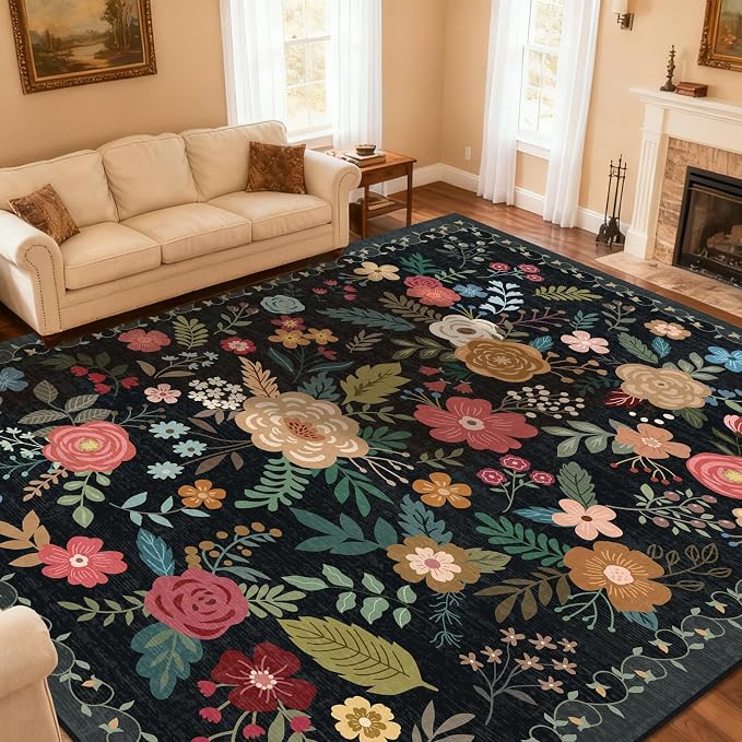 Area Rug for Living Room, 10x12 Large Washable Rugs for Dining Room, Non Slip - Image 3