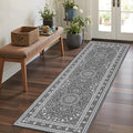 Lessymo 2 x 6 Runner Rug, Machine Washable Area Rugs Boho Faux Wool Low Pile by Lessymo