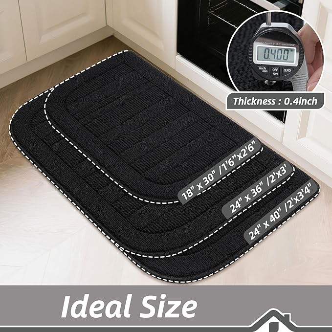 BEQHAUSE 24x36 Inch Kitchen Rug Mat Durable Kitchen Rugs Non-Slip Washable - Image 4