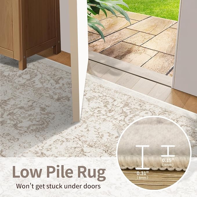 Rugxara 2x3 Door Mat Indoor Entrance, Washable Non Slip Kitchen Bathroom Rugs - Image 6