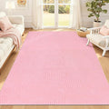 Pauwer Pink Area Rug for Girls Bedroom 6x9 Soft Fluffy Non Slip Machine by Pauwer