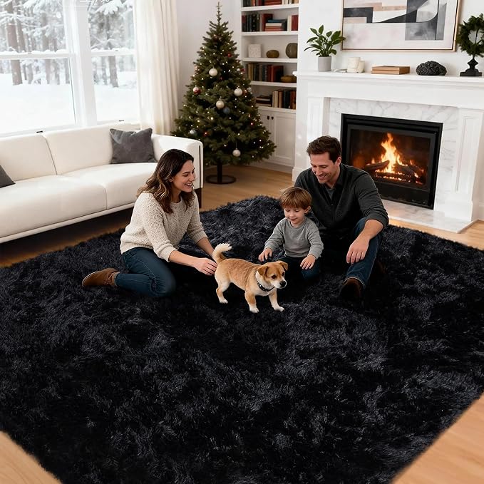 8x10 Area Rug for Living Room: Ultra Soft Fluffy Rug Modern Large Thicked Shag - Image 4