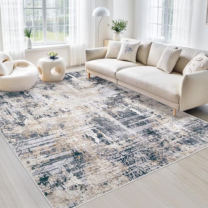 Area Rugs 5x7 Living Room: Washable Rug Modern Abstract Rugs Soft Non Slip by MXSANYOORUG