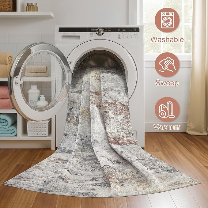 DMOYEST 9x12 Area Rug for Living Room, Washable & Non Slip Large Indoor Carpet - Image 4