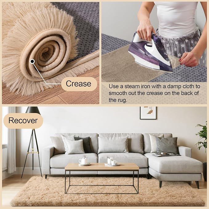Mugorn Area Rugs 9x12 Living Room, Large Fluffy Area Rugs - Image 3