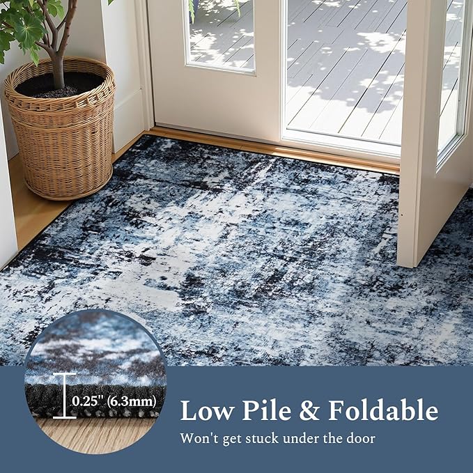 Rugflix 6x8 Area Rugs for Living Room, Washable Large Rug Stain-Resistant Low - Image 6