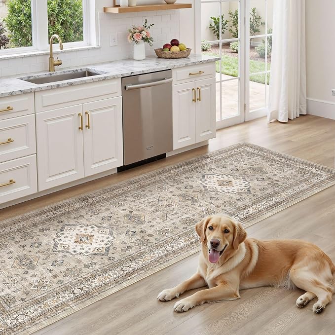 Vintage Hallway Runner Rug 3x12: Large Soft Washable Entryway - Image 9