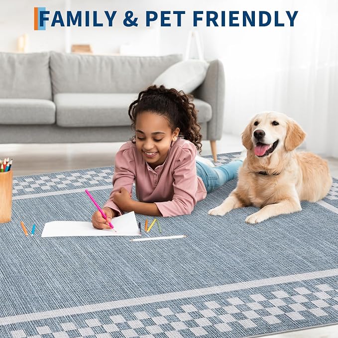 GarveeHome Modern Bordered 8x10 Area Rugs - Image 3