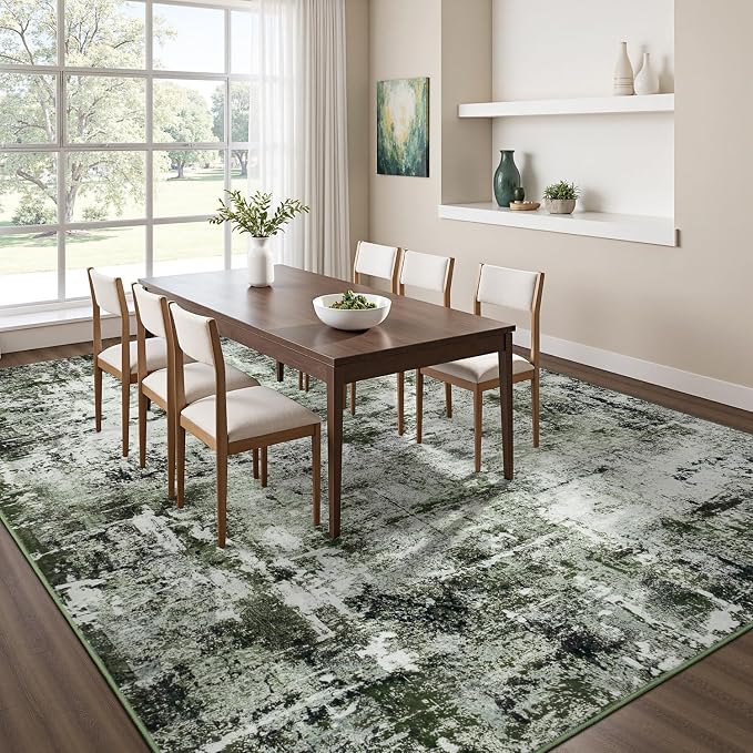 Rugflix 5x7 Area Rugs for Living Room, Washable Large Rug Stain-Resistant Low - Image 3