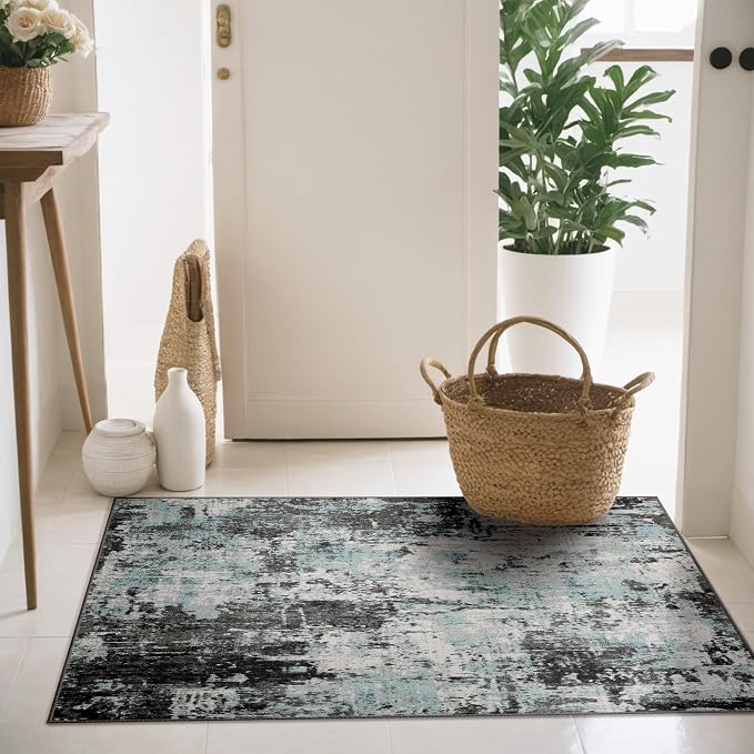 RELEANY Washable Area Rugs 2'x3' Non-Slip Modern Abstract Soft - Image 3