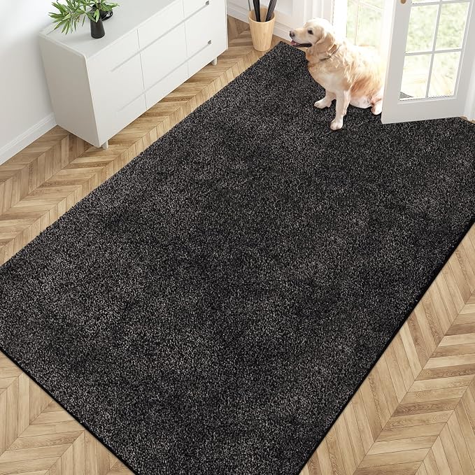 PURRUGS Easy Care Area Rug 4.5ft x 7ft, Non-Slip Washable Entryway Rug by PURRUGS