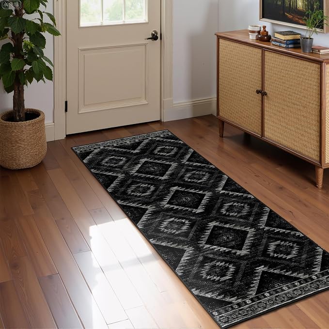 BESTSWEETIE Area Rug 2x10 Rug Machine Washable Non-Slip Low Pile Print Pattern - Image 8