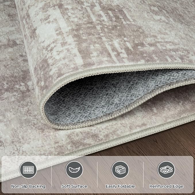 10x14 Area Rugs Large Living Room Rug Washable: Modern Abstract Rug Indoor - Image 4