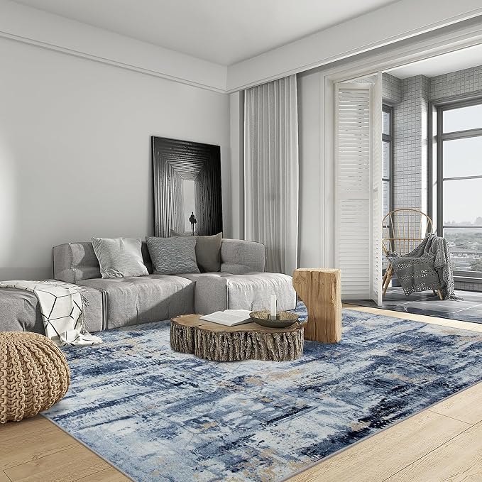 6x9 Area Rugs Washable Rug: Large Modern Abstract Living Room Rug Soft - Image 3