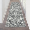 HEBE Hallway Runner Rug 2'x6' Washable Vintage Distressed Area Rugs Non Slip by HEBE