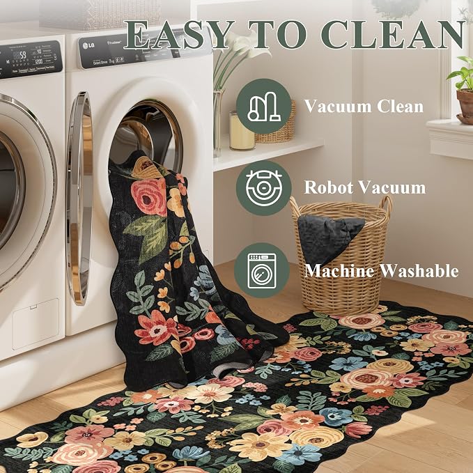 DUKINO 2x10 Runner Rug for Hallway, Washable Kitchen Rug - Image 6