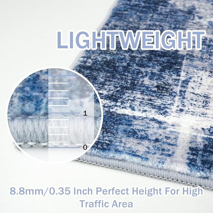 IOHOUZE Abstract Runner Rug 2x4 Ft Entryway Rugs Washable Door Mat Indoor - Image 5
