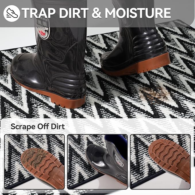 Indoor Door Mat 24x35, Dirt Resistant & Absorbent Doormat - Image 3