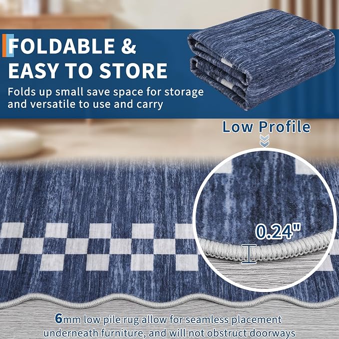 Rug Runners for Hallways 2x8 Washable Kitchen Runner Rug Non Slip Low Pile - Image 6