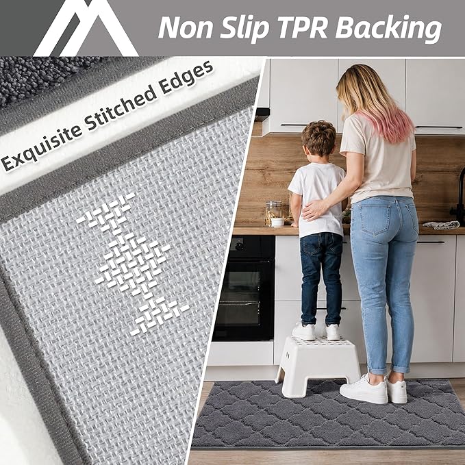 COSY HOMEER-Kitchen-Rugs-Non-Slip-Washable 24"x60" Absorbent Kitchen Runner Rug - Image 4